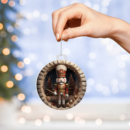 Nutcracker Acrylic Christmas Ornament