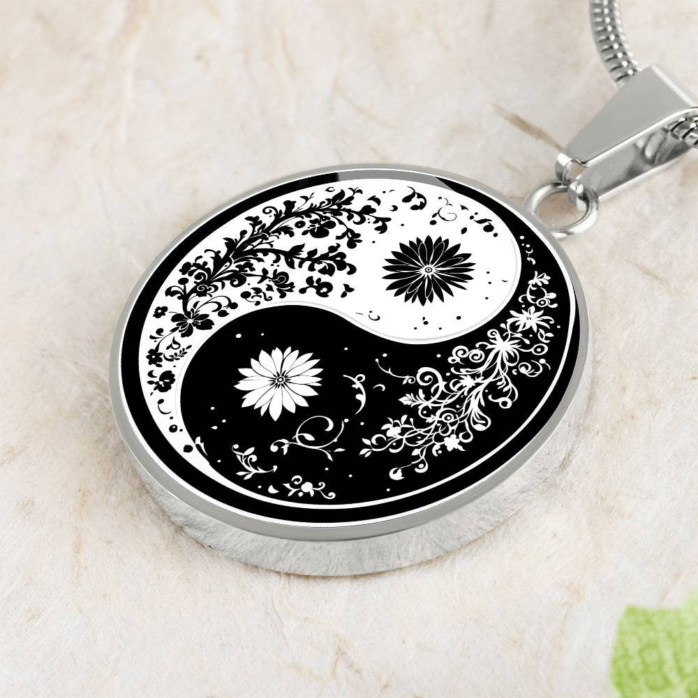 Yin Yang Necklace with Engraving-[Heartfelt Family Gift]