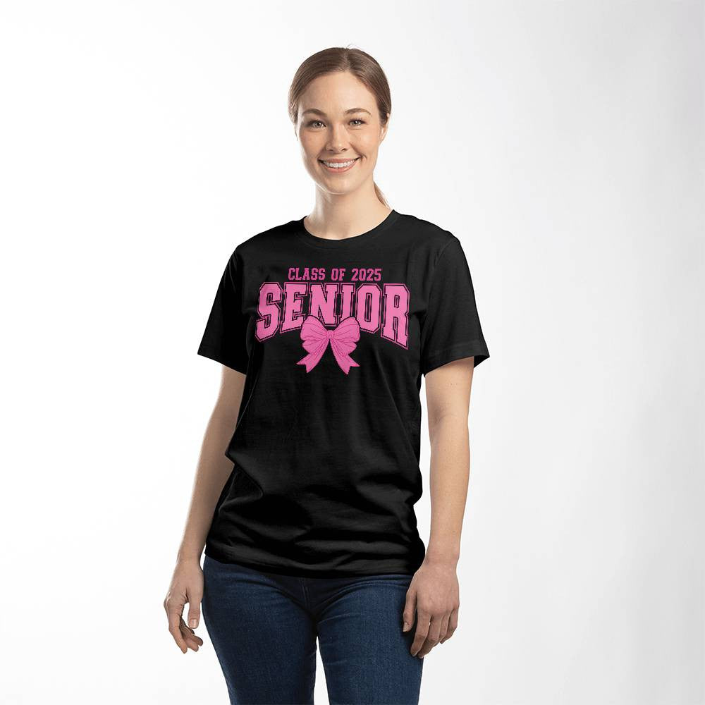 Senior Class of 2025 Pink Couquette  T-Shirt-[Heartfelt Family Gift]