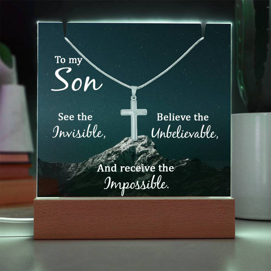 Son Religious Plaque & Cross Gift Set