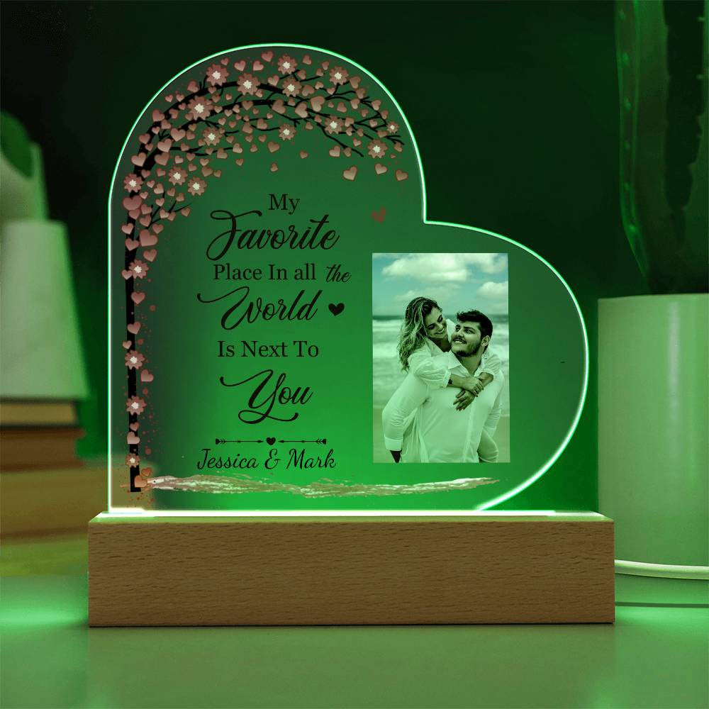 Couple Personalized Plaque Photo Gift for Anniversary Valentines or Birthday.-[product type]