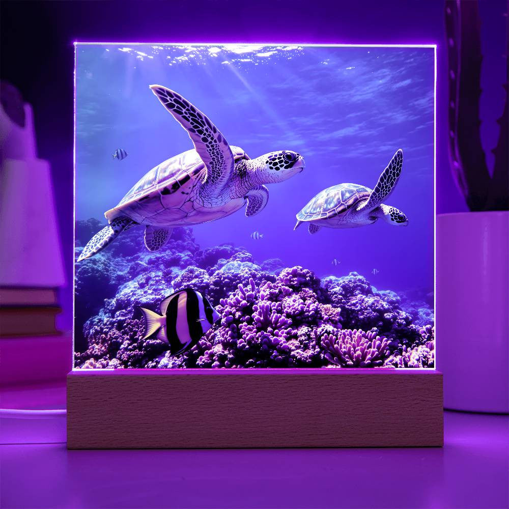 Sea Turtle Aquarium Night Light-[Heartfelt Family Gift]