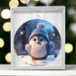 Cute Penquin Acrylic Christmas Ornament