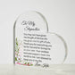 To My Stepmom Acrylic Heart Gift-[product type]