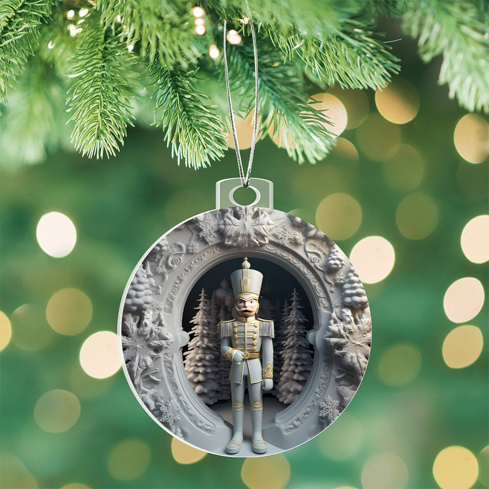 Nutcracker Acrylic Christmas Ornament-[Heartfelt Family Gift]