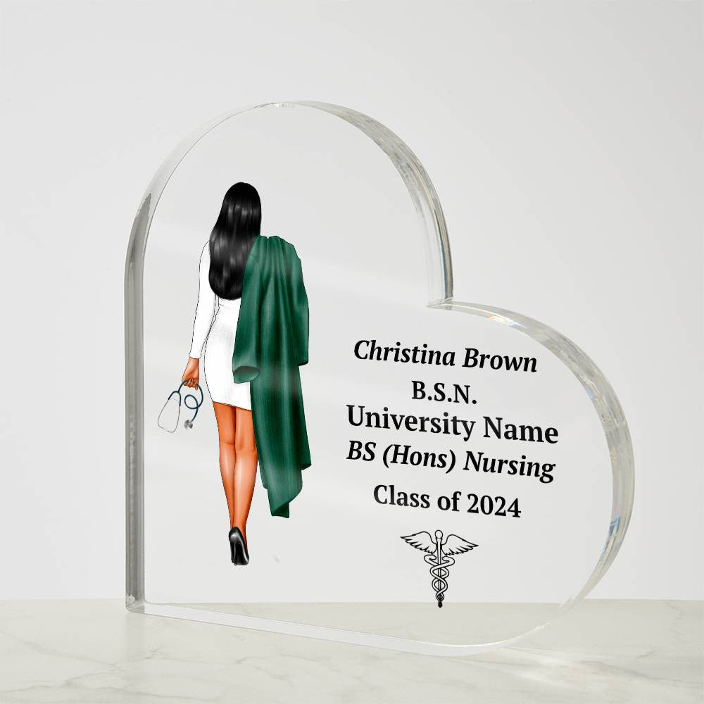 Nursing Graduation Heart Plaque Gift-[product type]