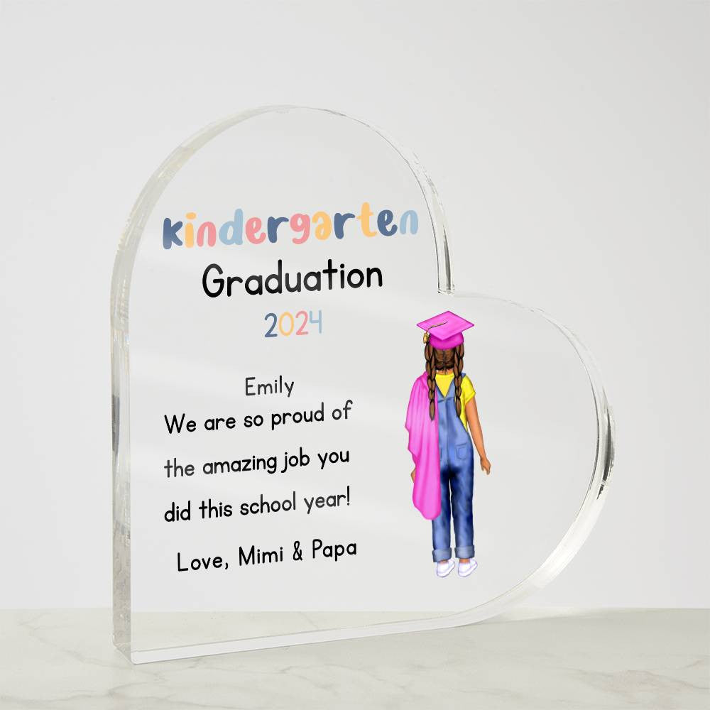 Personalized Kindergarten Graduation Heart Plaque Gift-[product type]