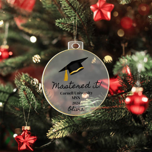 Graduation Ornament, Personalized Name, College, University, High School, Custom, Graduation Gift, Graduation Keepsake, Acrylic, 2024