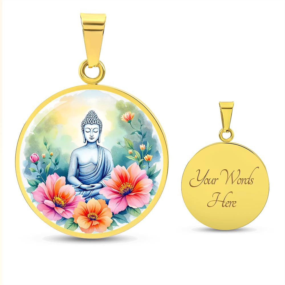 Buddha Pendant Necklace with Engraving-[Heartfelt Family Gift]