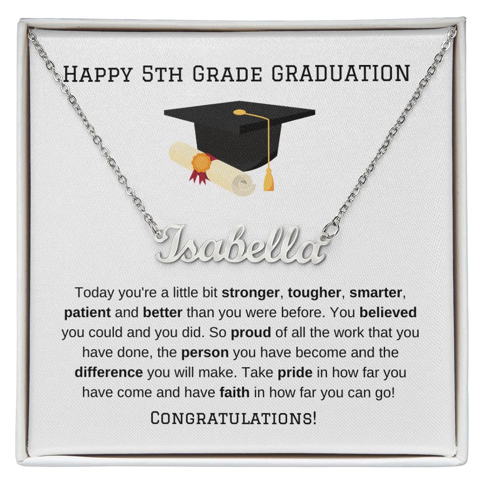 5th Grade Graduation Personalized Name Necklace Gift-FashionFinds4U