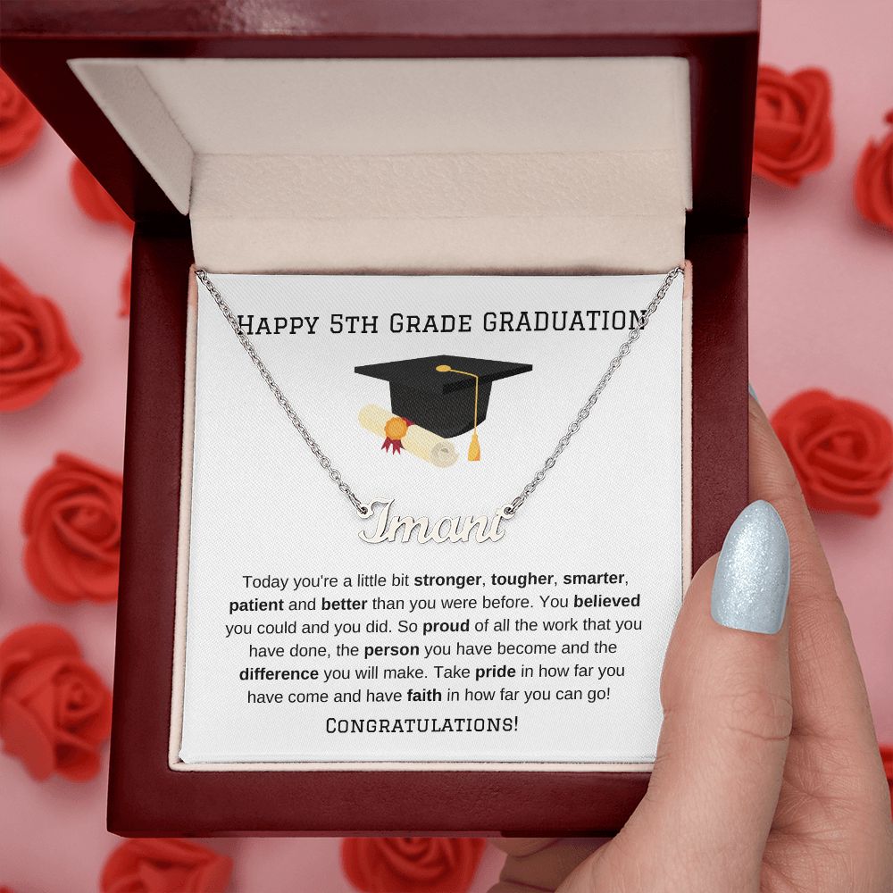 5th Grade Graduation Personalized Name Necklace Gift-FashionFinds4U