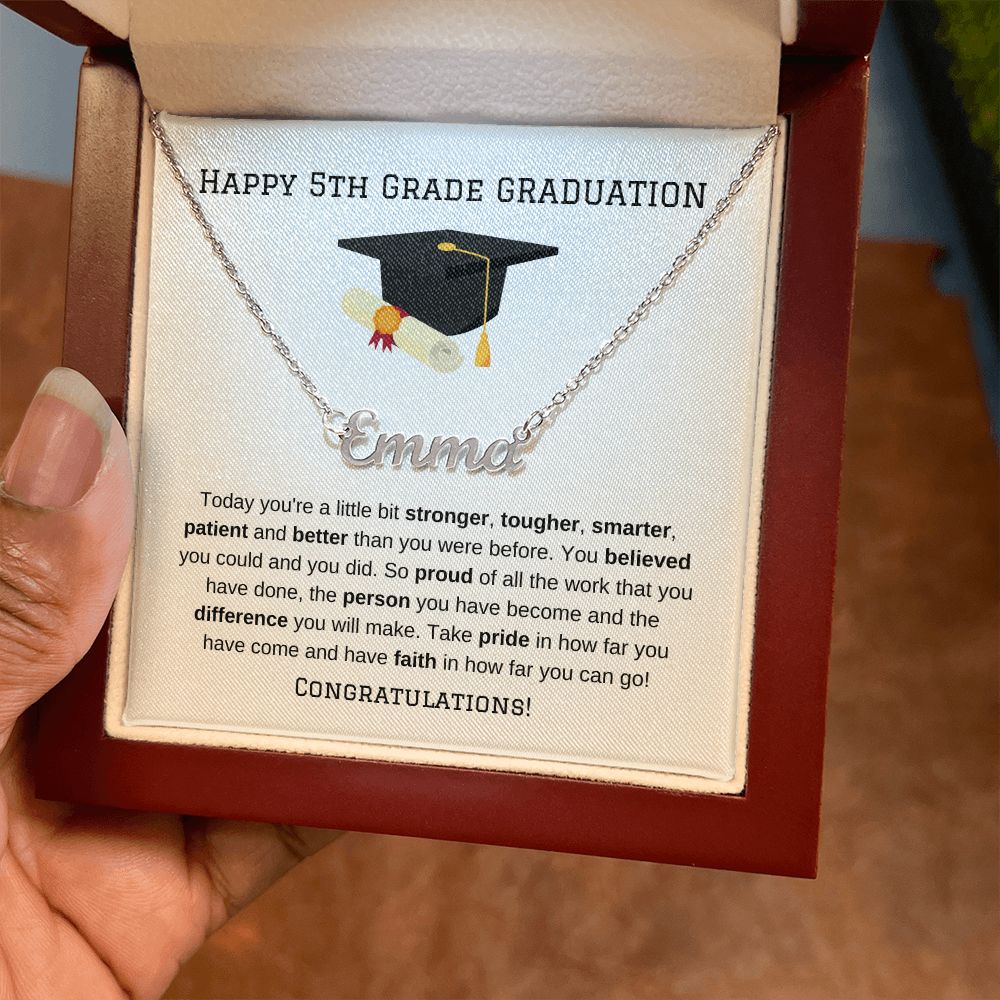 5th Grade Graduation Personalized Name Necklace Gift-FashionFinds4U