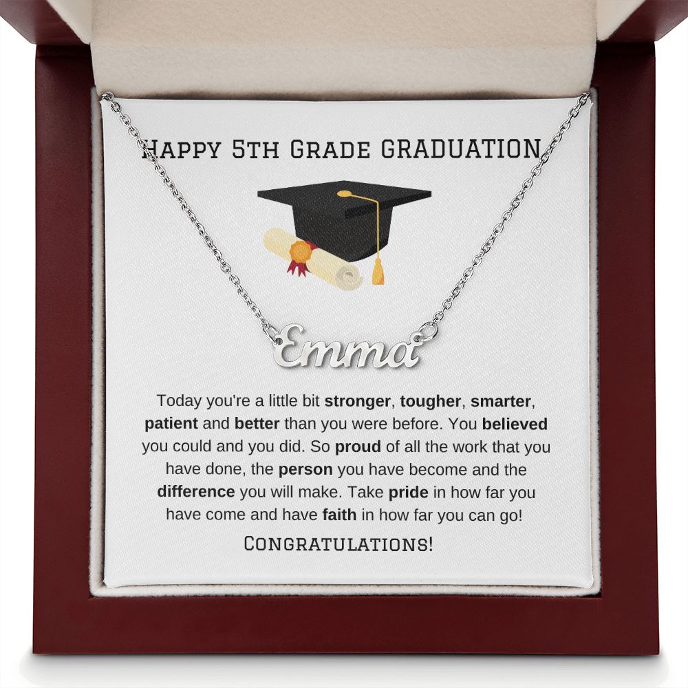 5th Grade Graduation Personalized Name Necklace Gift-FashionFinds4U