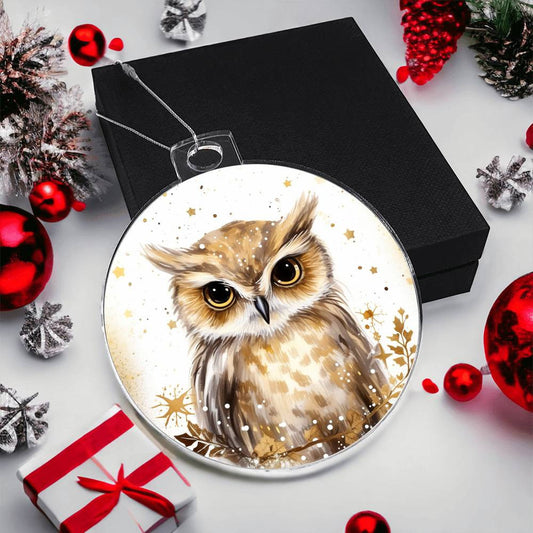 Owl Acrylic Christmas Ornament-[Heartfelt Family Gift]