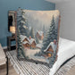 Snowy Village Christmas Woven Blanket