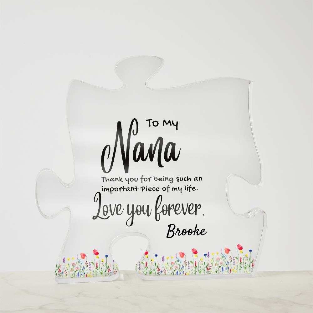 Nana Acrylic Puzzle Plaque