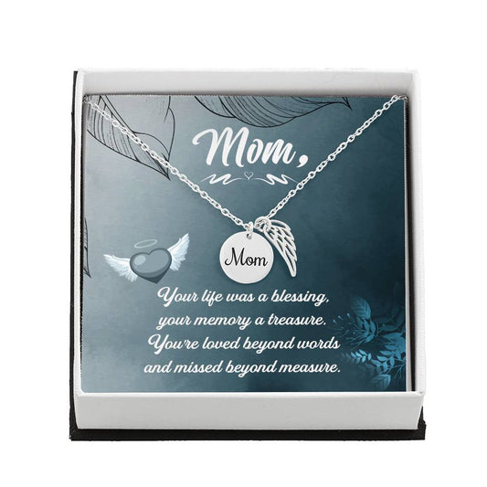 Your life was a(1) Mom Memorial Necklace-[product type]