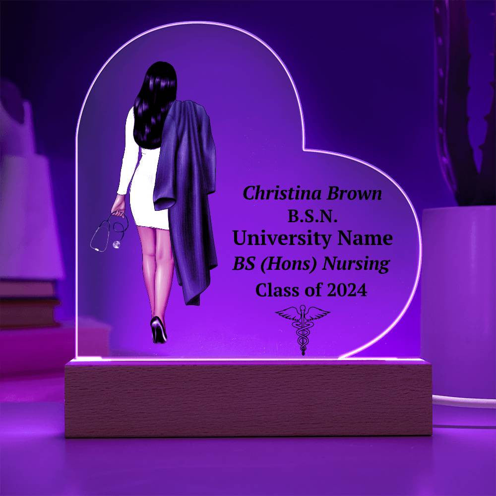 Personalized Nursing Graduation LED Plaque Gift-[product type]