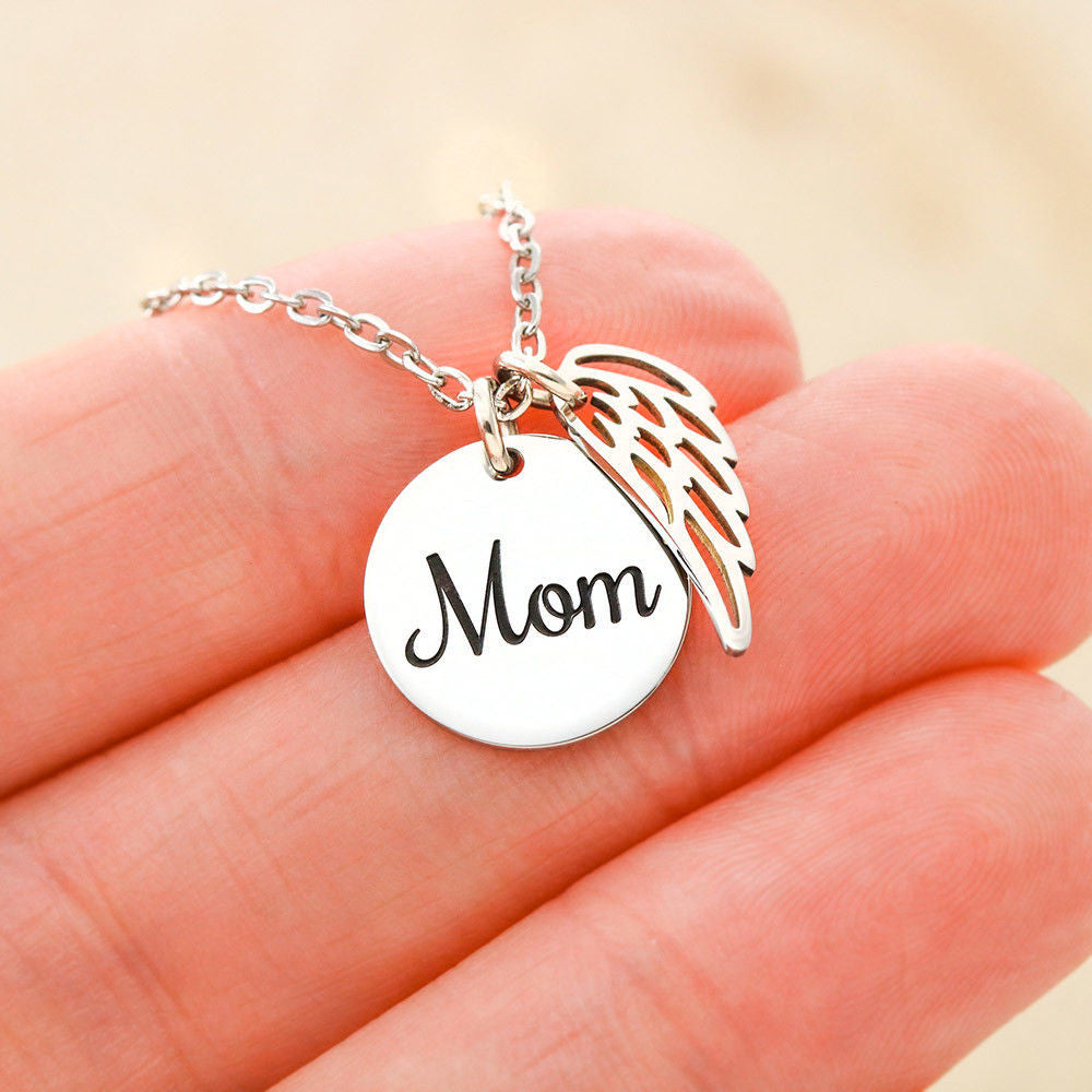 You left me Mom Memorial Necklace-[product type]