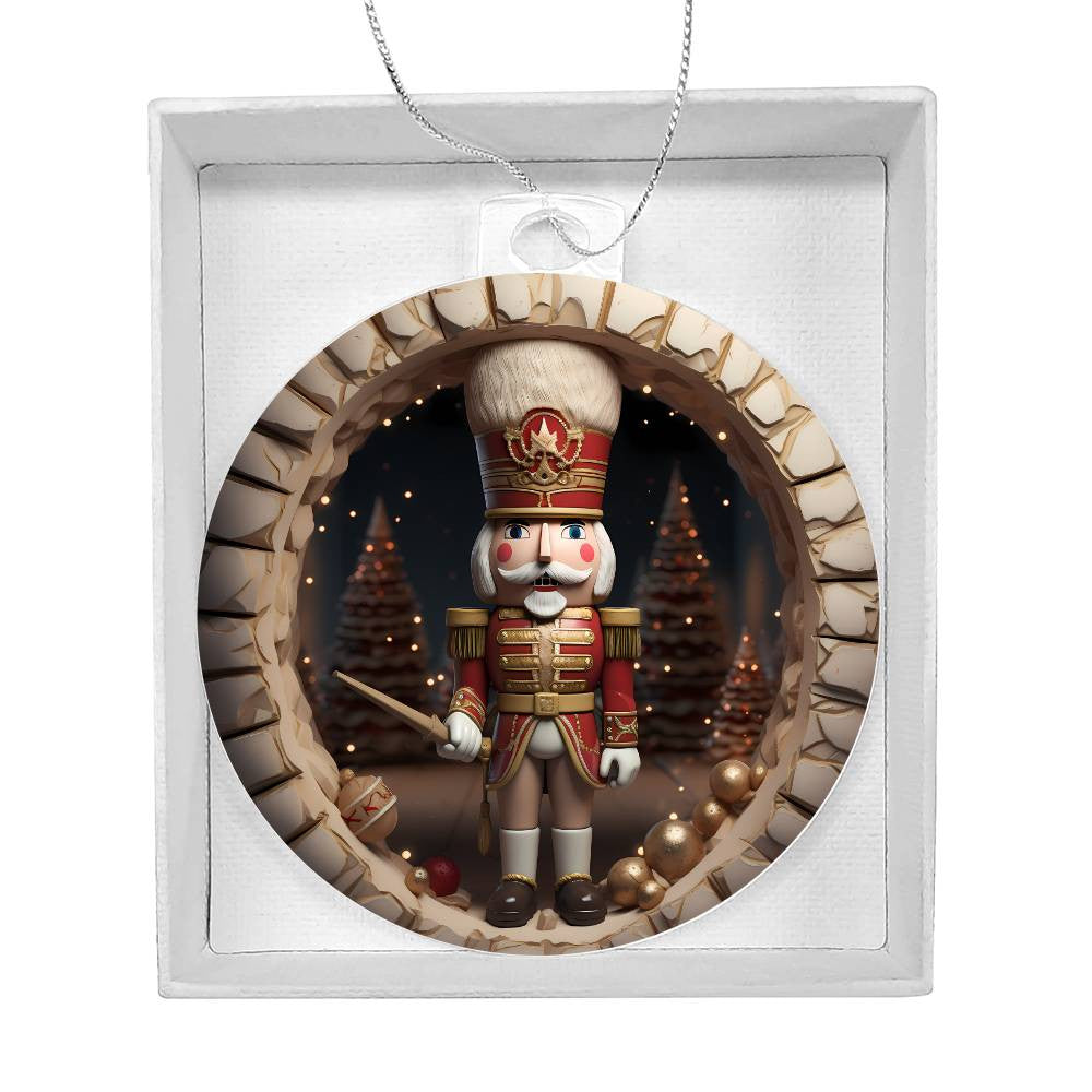 Nutcracker Acrylic Christmas Ornament-[Heartfelt Family Gift]