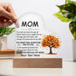 Mom Acrylic Heart Plaque Gift-[product type]