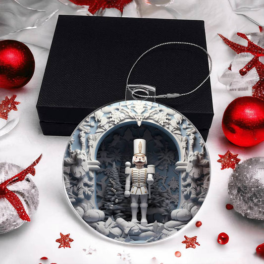 Nutcracker Acrylic Christmas Ornament