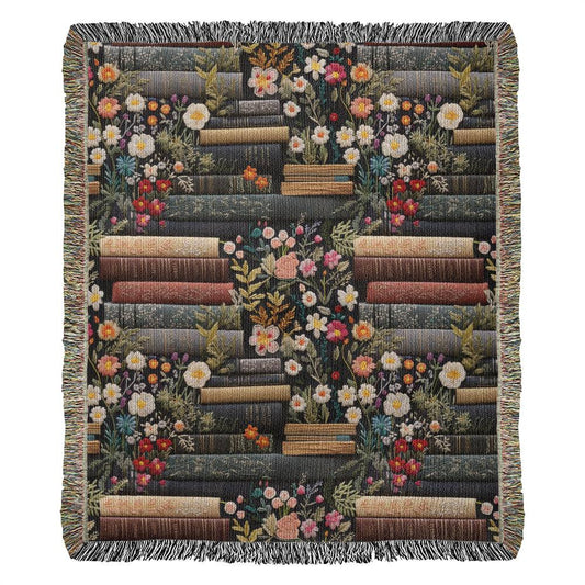 Book Lover Woven Blanket Reading Gift