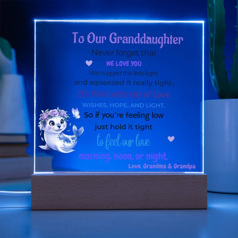 Personalized Granddaughter Sea Animal LED Night Light-[Heartfelt Family Gift]