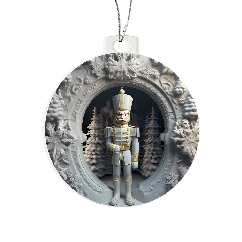 Nutcracker Acrylic Christmas Ornament-[Heartfelt Family Gift]