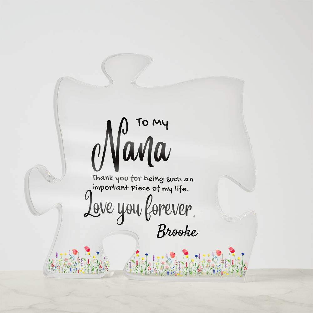 Nana Acrylic Puzzle Plaque