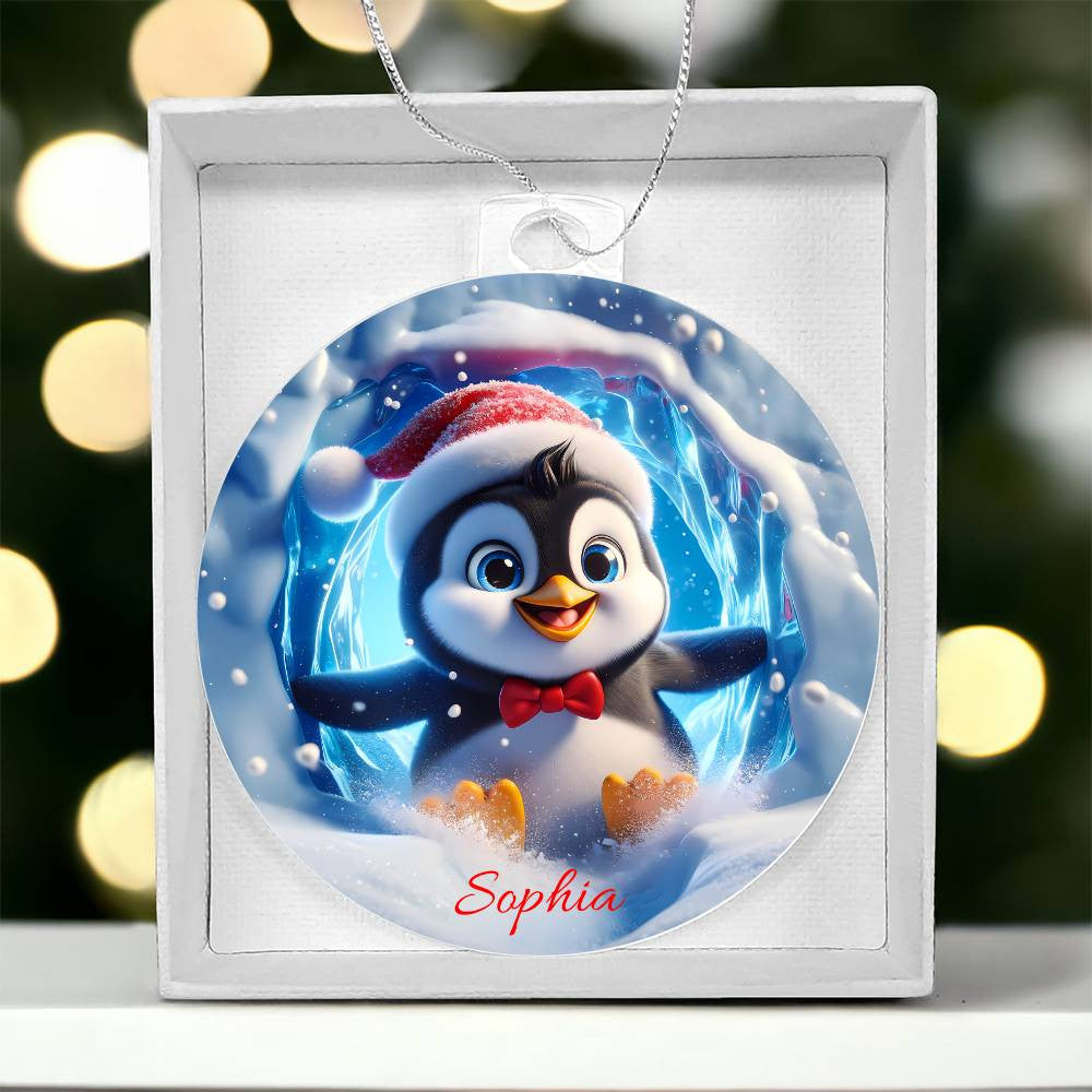 Penquin Acrylic Christmas Ornament-[Heartfelt Family Gift]