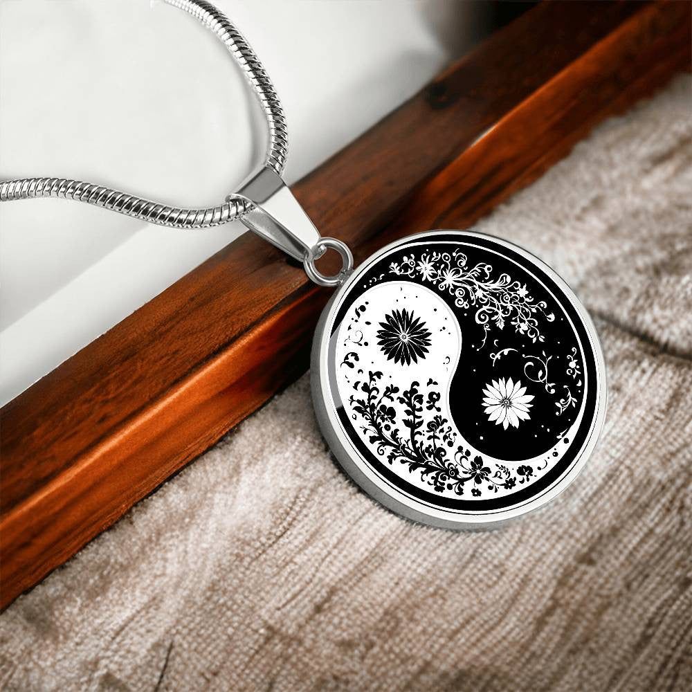 Yin Yang Necklace with Engraving-[Heartfelt Family Gift]