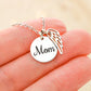 Mom Memorial Necklace Angel Wings-[product type]