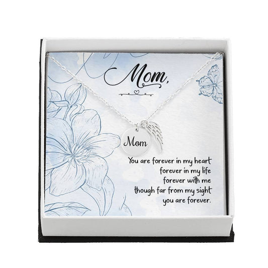 You are forever in my heart Mom Memorial Necklace-[product type]