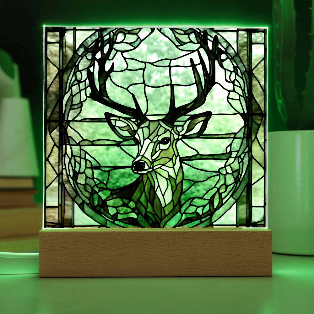 Deer Acrylic Square Plaque-[Heartfelt Family Gift]