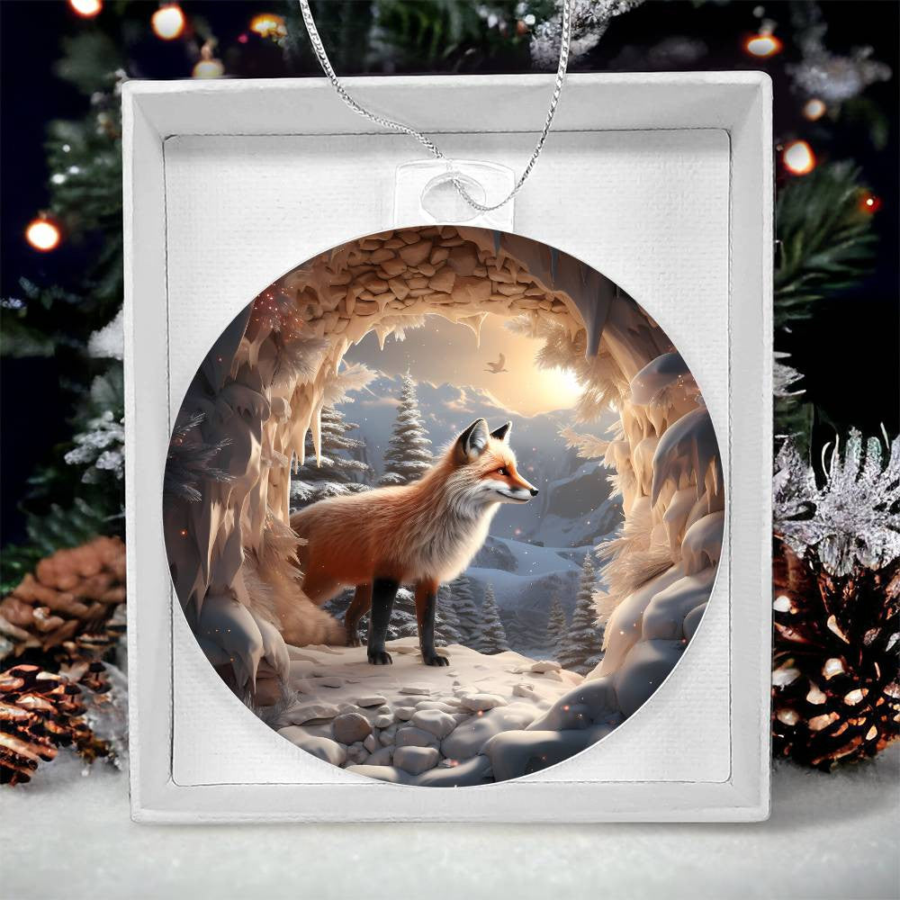 Fox Acrylic Christmas Ornament-[Heartfelt Family Gift]