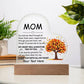 Mom Acrylic Heart Plaque Gift-[product type]