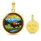 Buffalo Pendant Necklace with Engraving-[Heartfelt Family Gift]