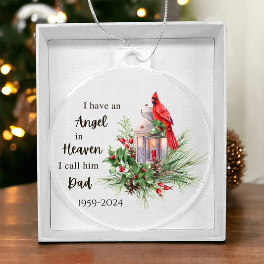 Dad Angel Ornament-[Heartfelt Family Gift]