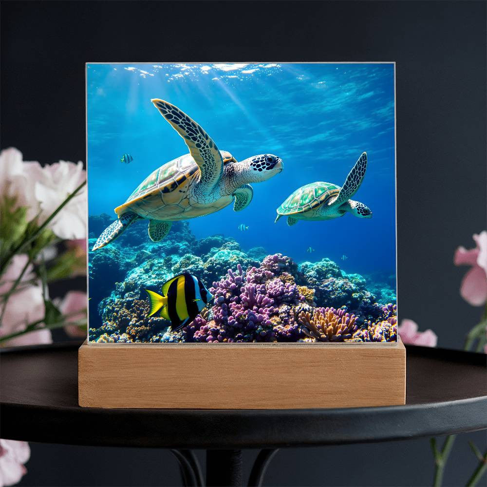 Sea Turtle Aquarium Night Light-[Heartfelt Family Gift]