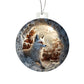 Wolf Acrylic Christmas Ornament