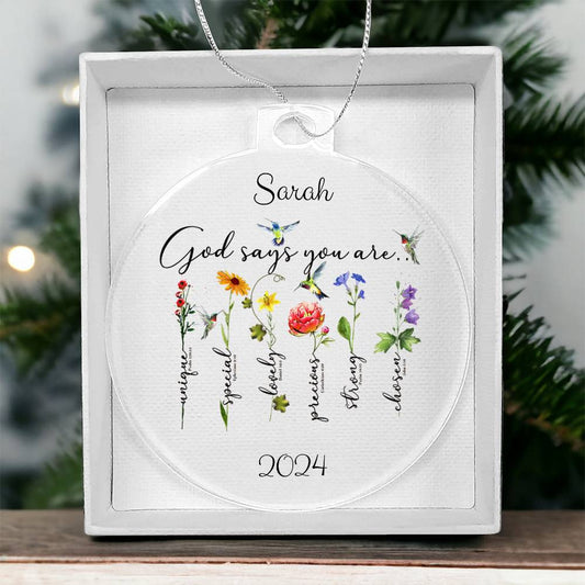 God Says you are Christmas Ornament-[Heartfelt Family Gift]