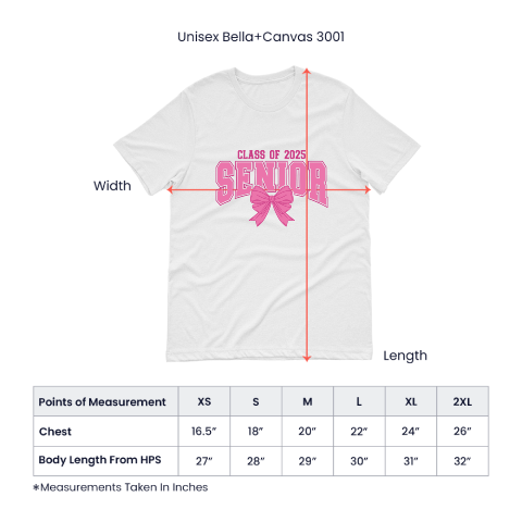 Senior Class of 2025 Pink Couquette  T-Shirt-[Heartfelt Family Gift]