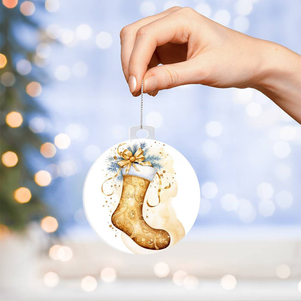 Golden Christmas Ornament-[Heartfelt Family Gift]