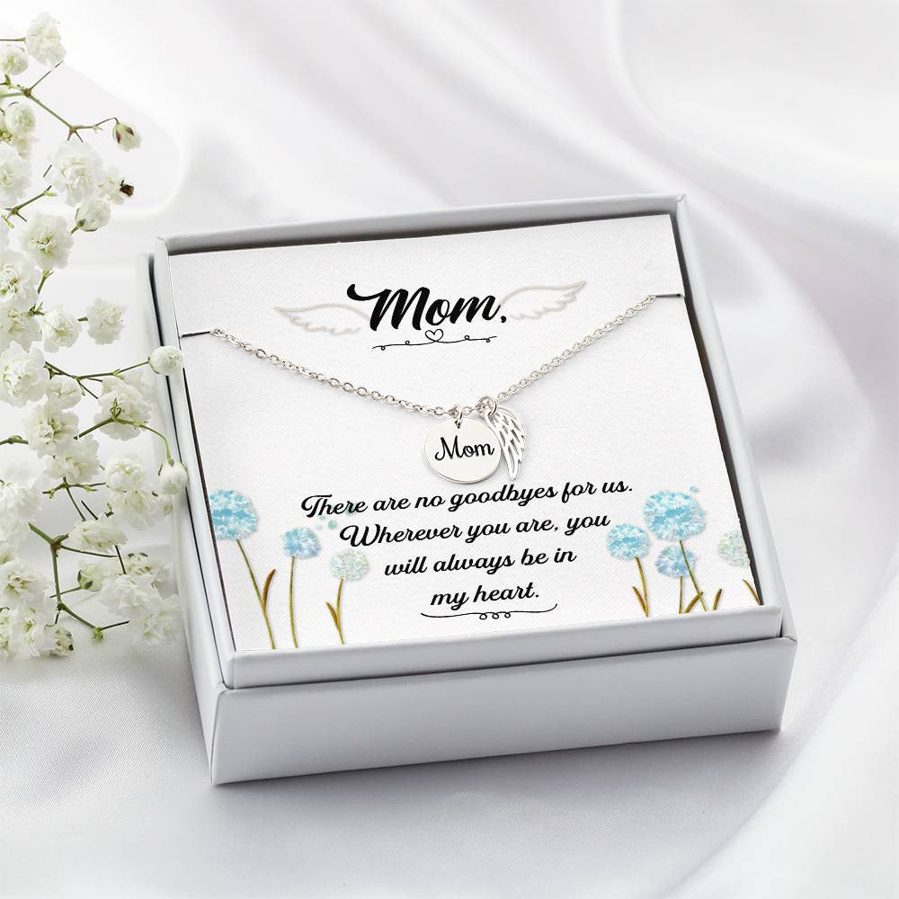 There are no goodbyes(1) Mom Memorial Necklace-[product type]