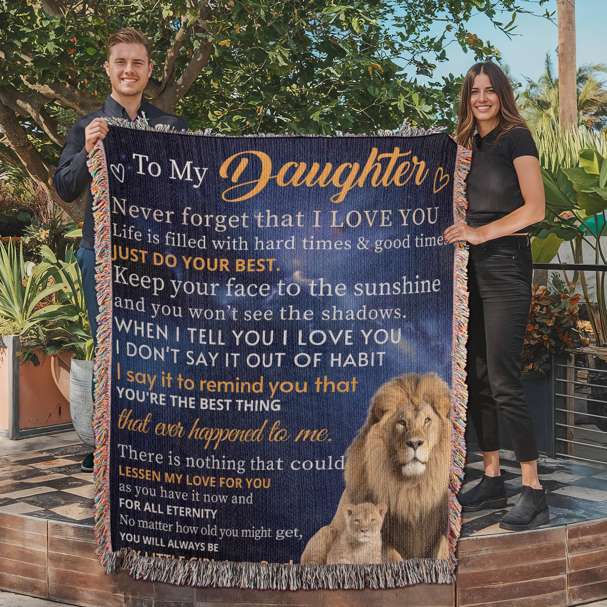 To My Daughter Blanket Gift from Dad-[Heartfelt Family Gift]