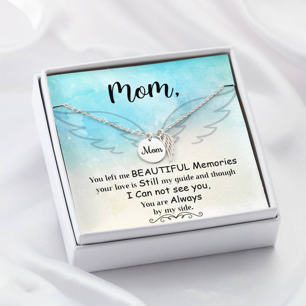 You left me Mom Memorial Necklace-[product type]