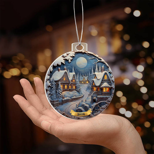 Winter Christmas Tree Ornament