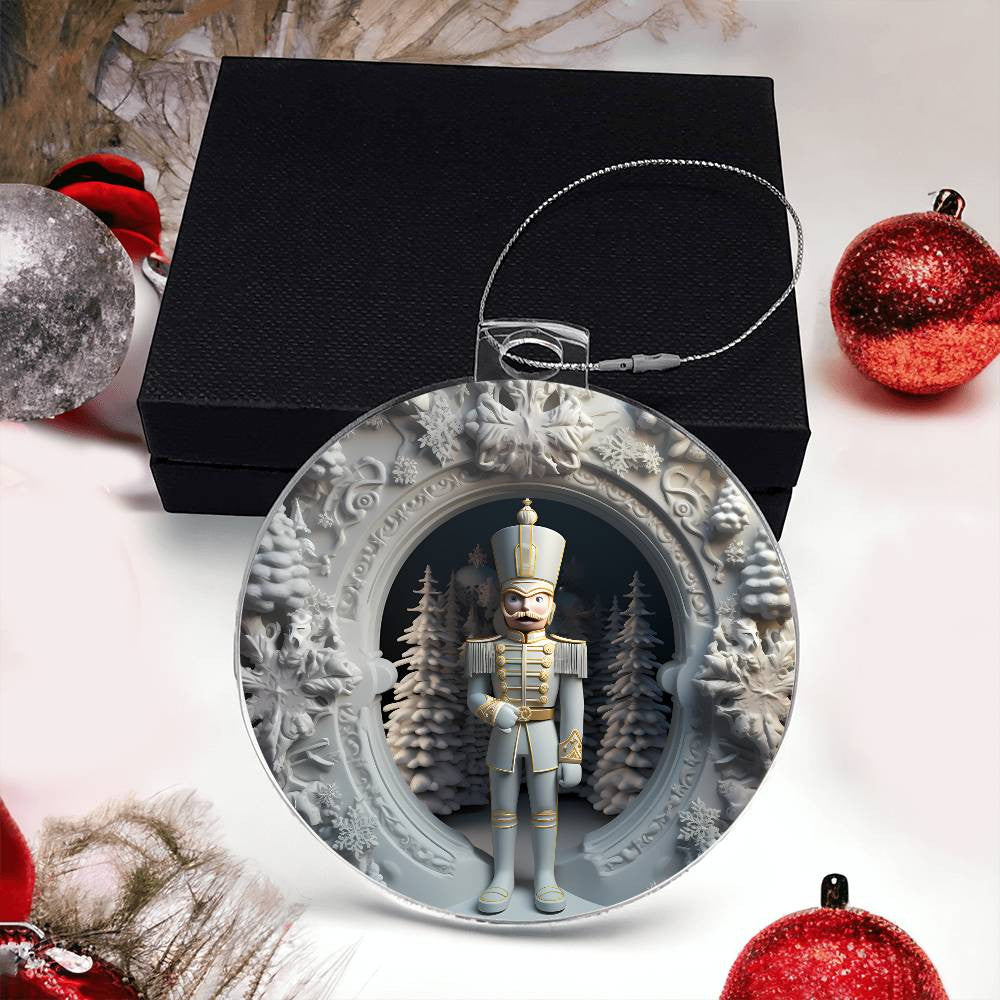 Nutcracker Acrylic Christmas Ornament-[Heartfelt Family Gift]