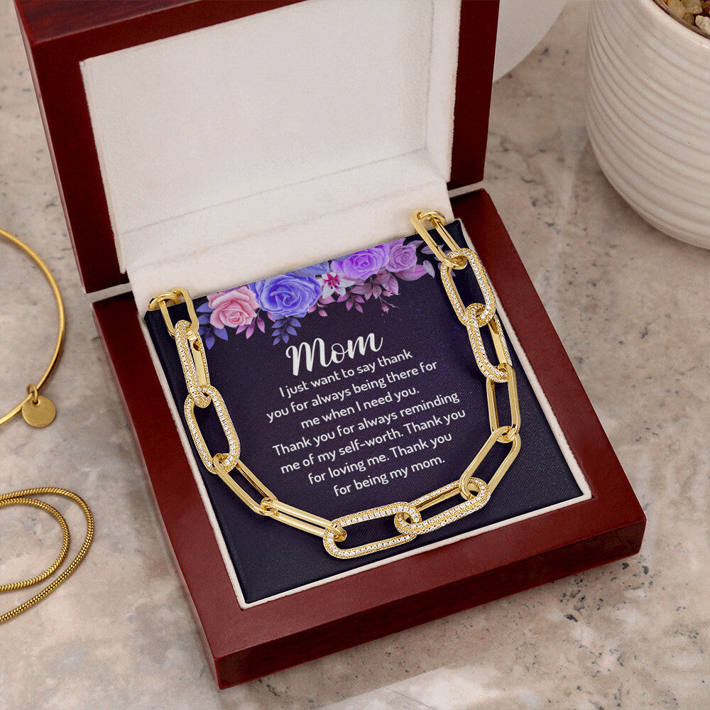 Mom Forever Linked Necklace-[product type]